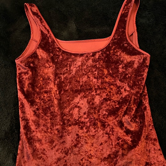 Velvet Red Tank Top Victoria secret 90’s vintage - Picture 3 of 5